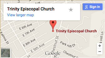 map to trinity episcopal church escondido CA